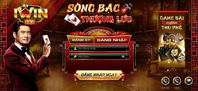 Biểu mẫu đăng nhập iwin tại cổng game